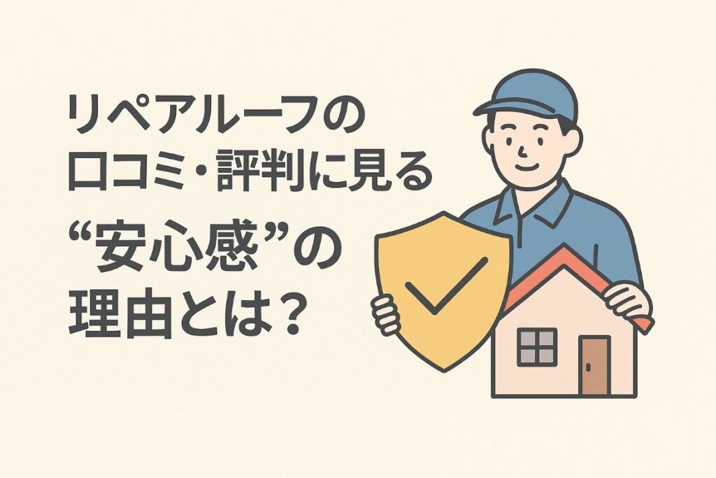 リペアルーフの“安心感”がわかる口コミ・評判の画像