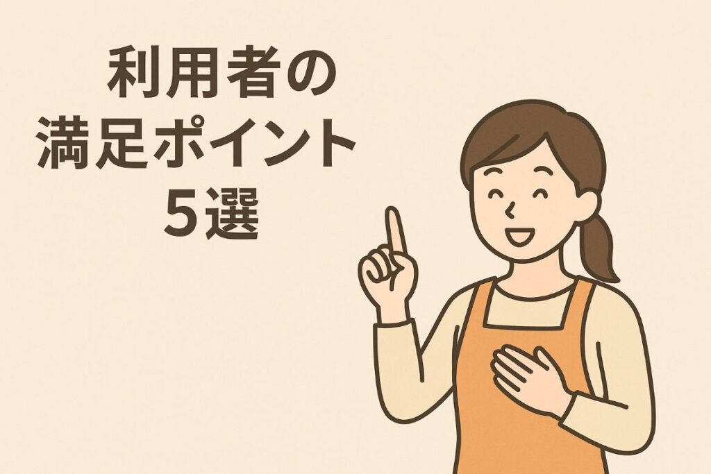 利用者の満足ポイントがわかる画像