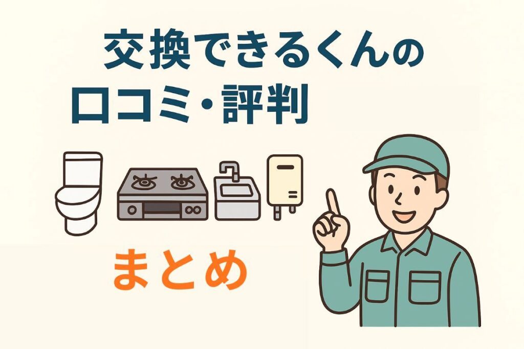 交換できるくんの口コミ・評判を徹底解説|まとめがわかる画像
