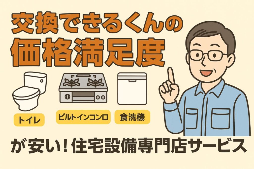 換できるくんの価格満足度がわかる画像