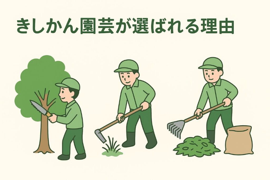 きしかん園芸が選ばれる理由がわかる画像