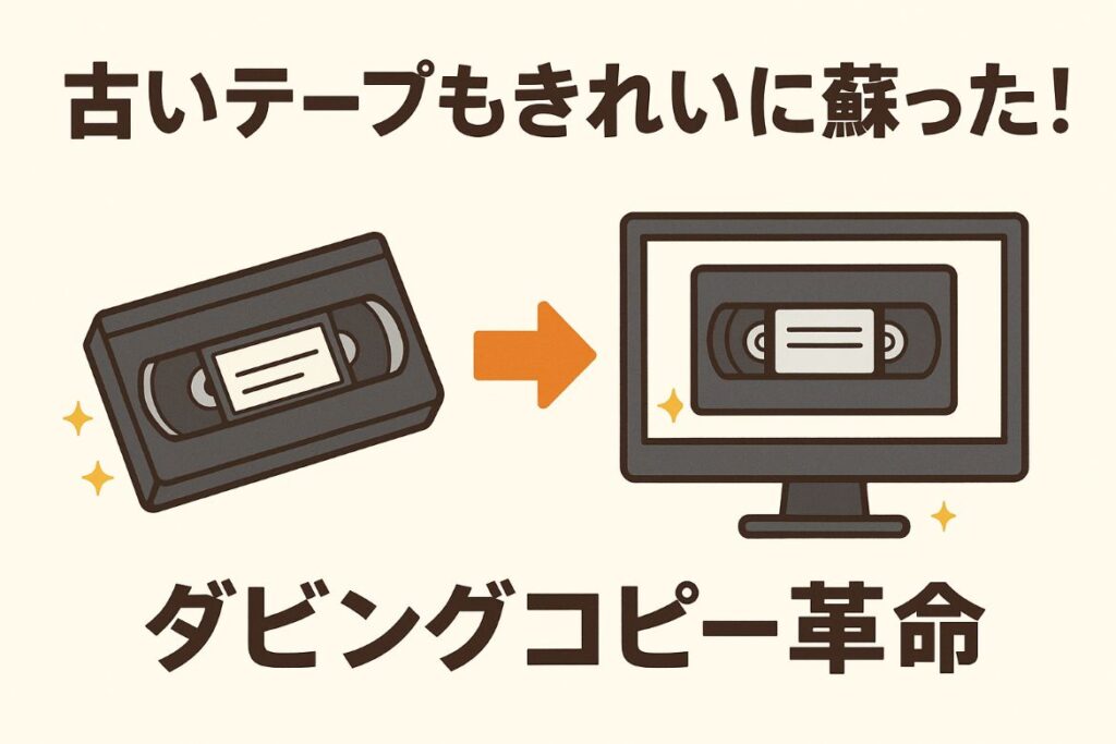 「古いテープも綺麗に蘇った!」ことがわかる画像