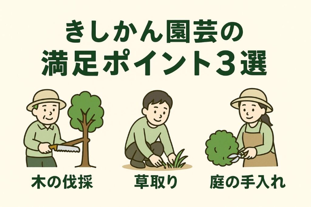 きしかん園芸の満足ポイント3選がわかる画像
