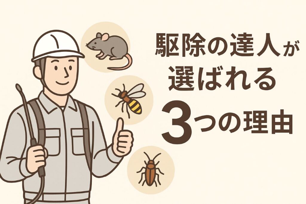 駆除の達人が選ばれるがわかる画像