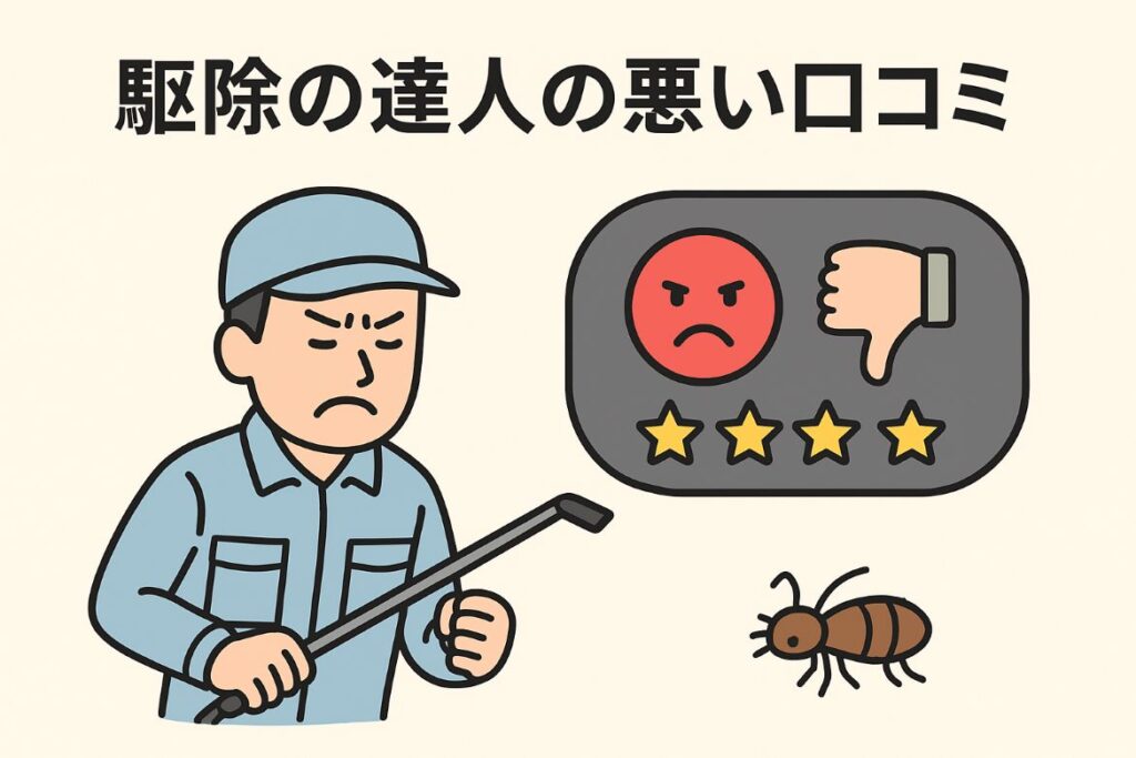 駆除の達人の悪い口コミがわかる画像