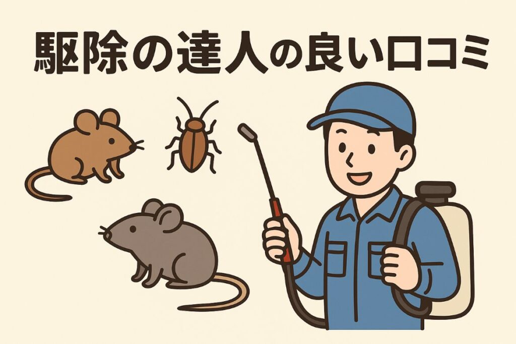 駆除の達人の良い口コミがわかる画像