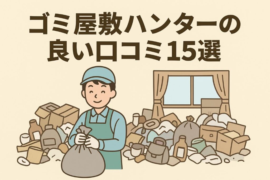 ゴミ屋敷ハンターの良い口コミ15選がわかる画像