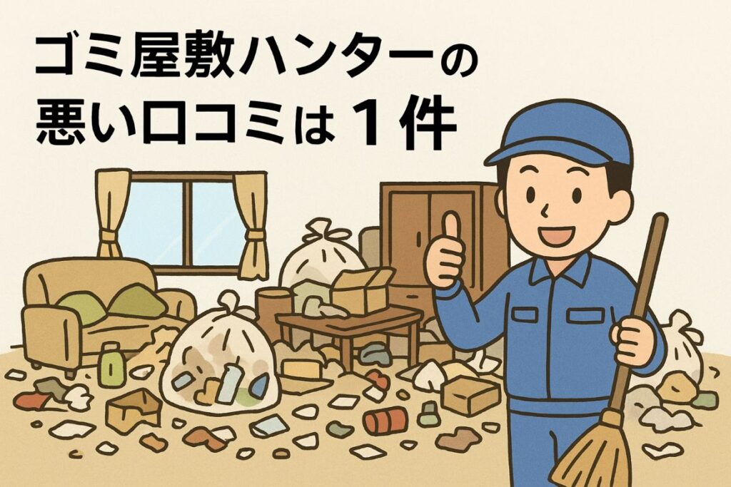 ゴミ屋敷ハンターの悪い口コミは1件がわかる画像